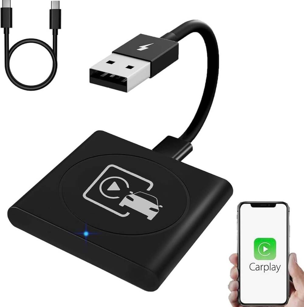 Wireless CarPlay And Android Auto Adapter USB Dongle